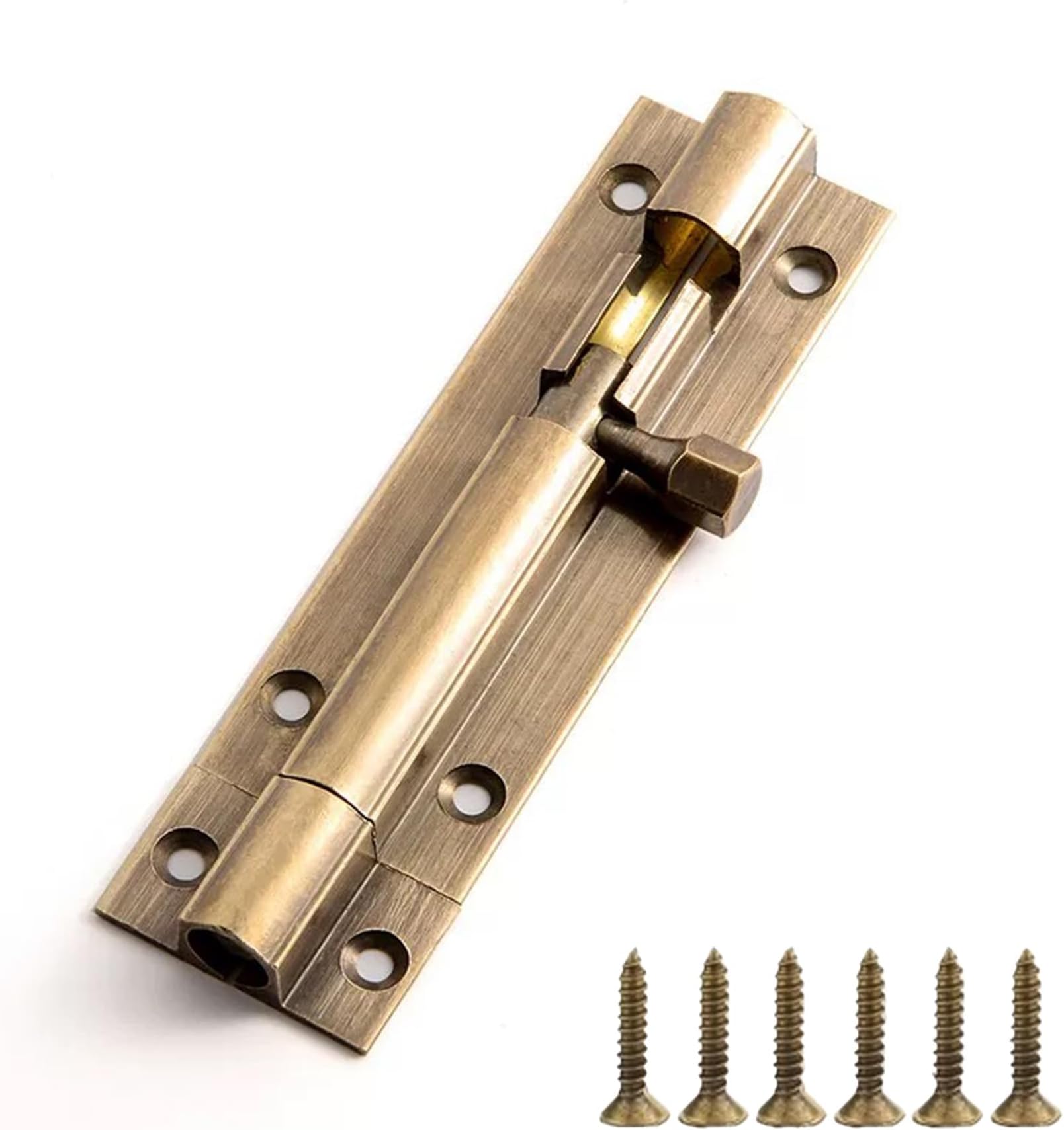 3 Inch Antique Bronze Copper Door Bolt - Latch for Bedroom, Bathroom, Cabinet & Wooden Doors (Total Size 87x25mm