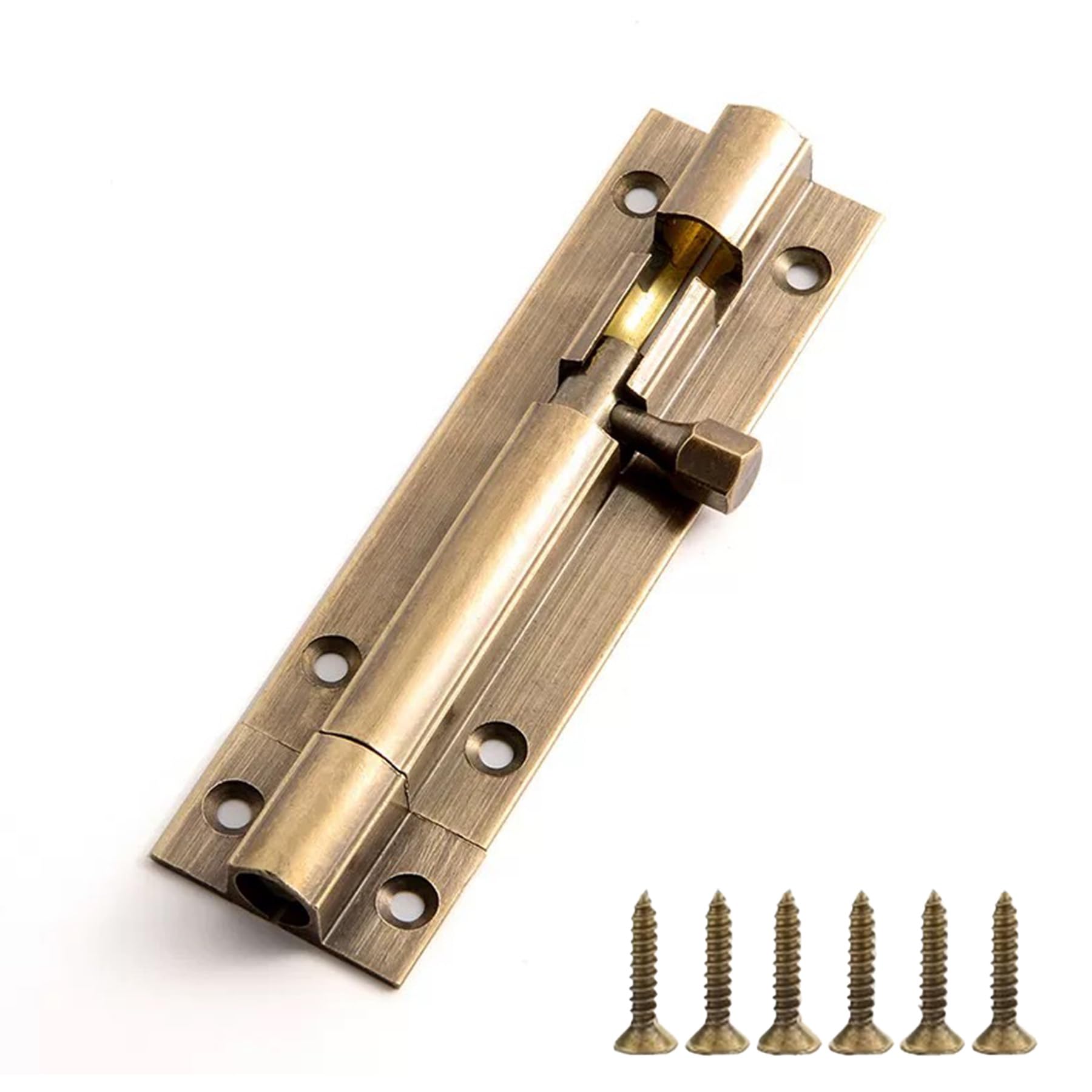 3 Inch Antique Bronze Copper Door Bolt - Latch for Bedroom, Bathroom, Cabinet & Wooden Doors (Total Size 87x25mm