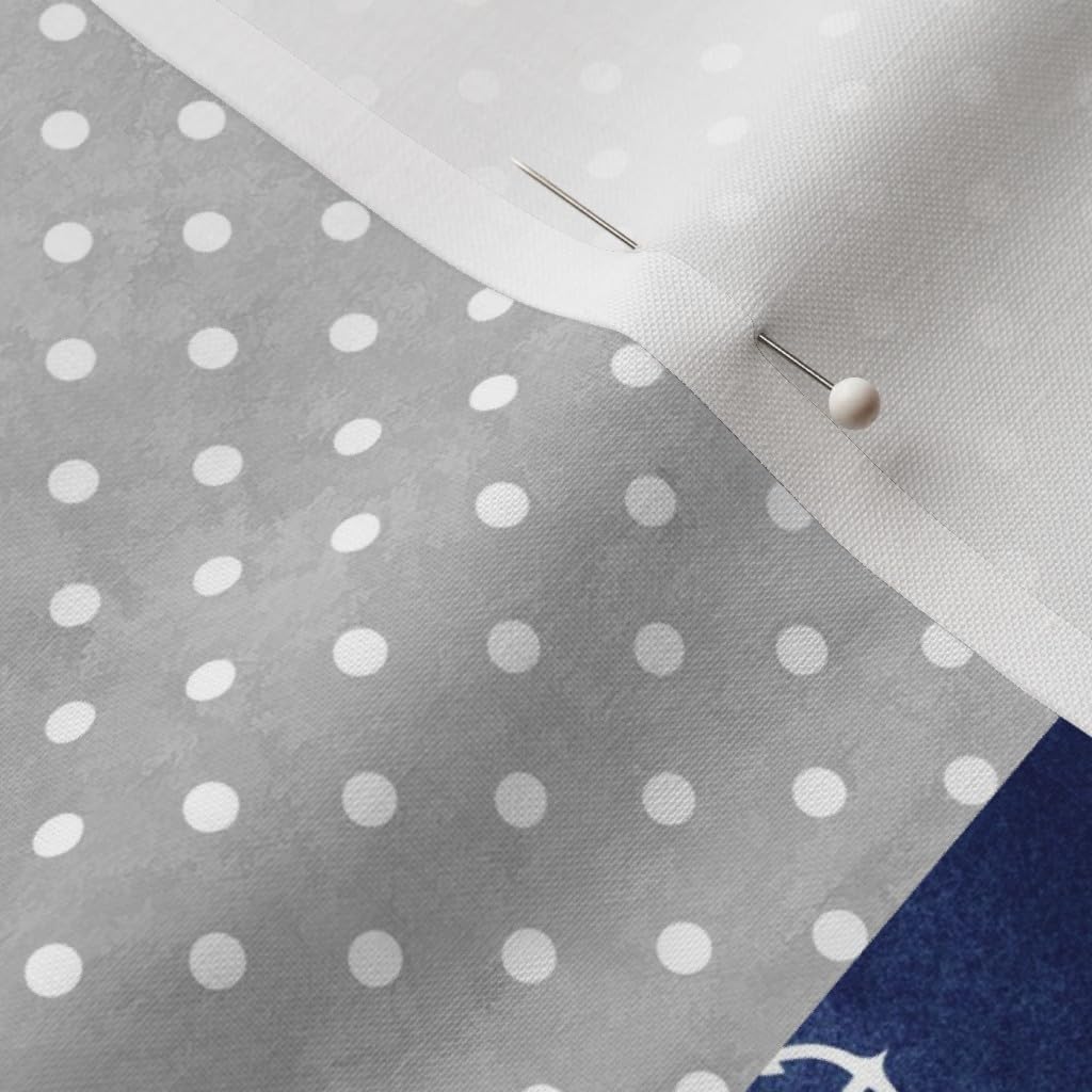 Spoonflower Fabric - Nautical Whale Love You Wholecloth Cheater Quilt Rotated Whales Printed on Petal Signature Cotton Fabric by The Yard - Sewing Quilting Apparel Crafts Decor