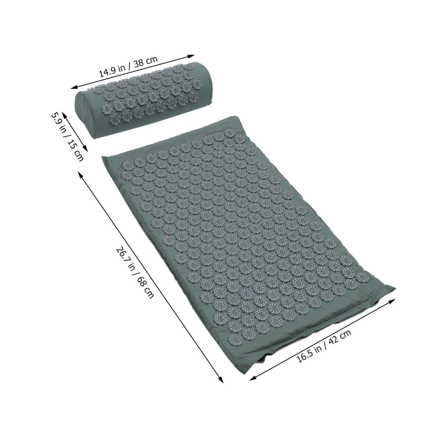 Anneome Tapis D'acupression Paquet de Transport Facile à Porter Coussin Massant Kit et 2 Pièces en Tissu Coton avec pour Soulager les Douleurs Musculaires