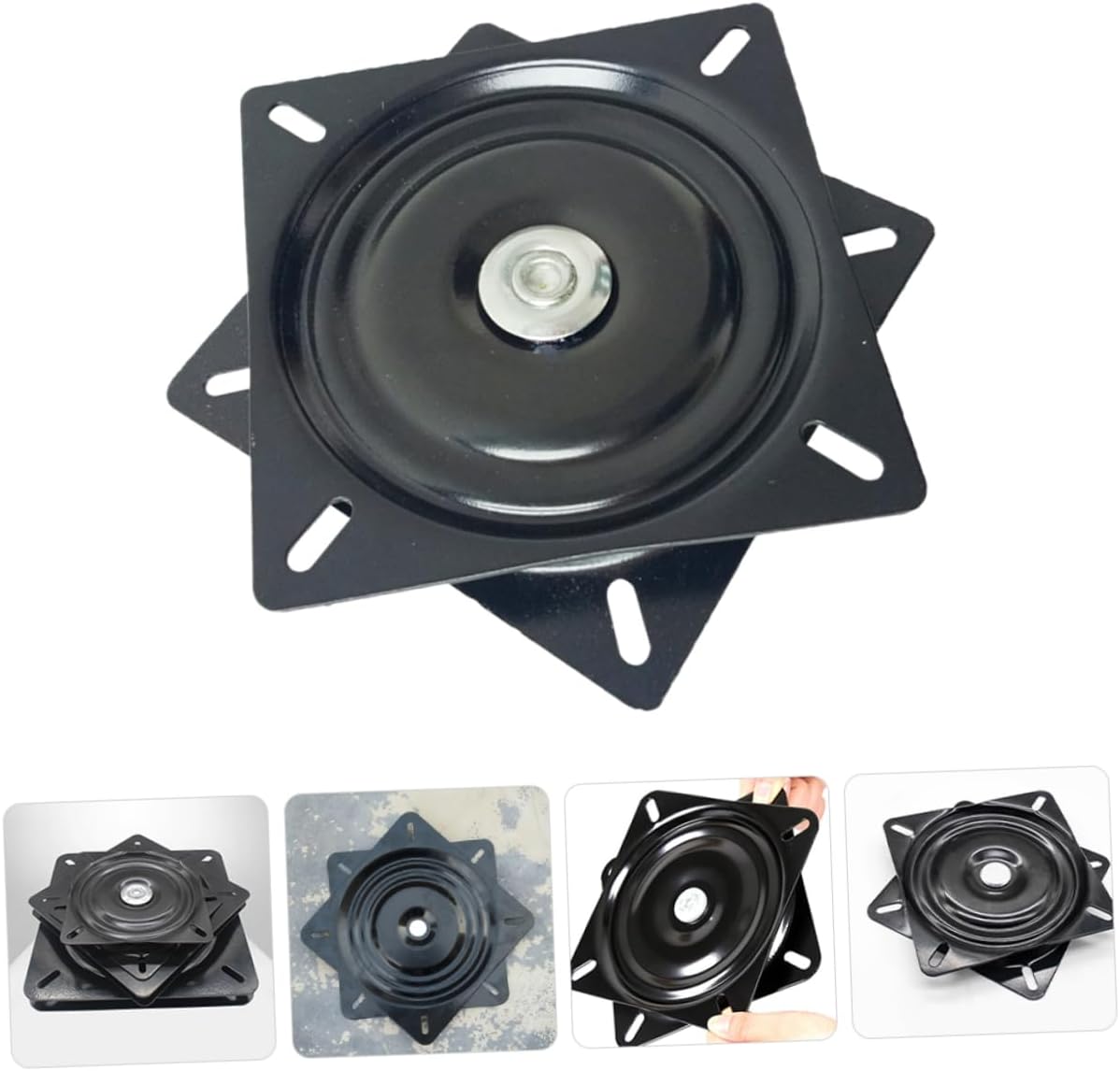 360-Degree Swivel Chair Base for Bar Stools and Furniture Black Coated Steel Bearings Replacement Parts for Office and Home for Swivel Mechanism