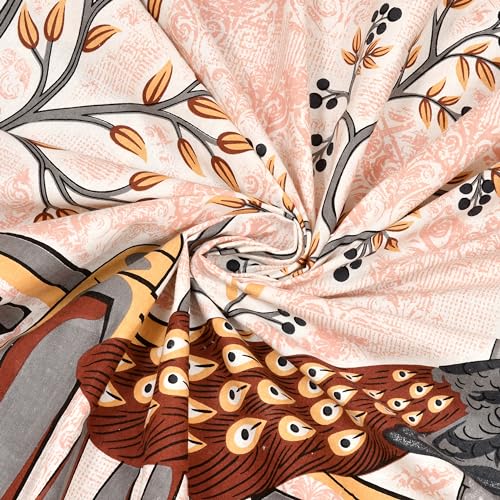 Image of 240 TC 100% Cotton Bedsheet for Double Bed King Size with 2 Pillow Covers | Breathable & Super Soft Rajasthani Sanganeri Jaipuri Printed Bed Sheet -108 * 108 Inches (Deer 3)