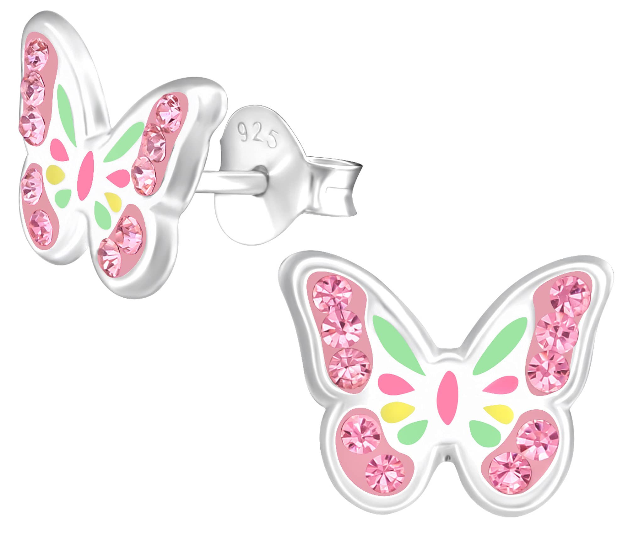 Aww So Cute 925 Sterling Silver Hypoallergenic Butterfly Stud Earrings for Babies, Kids & Girls | Diwali Gift | Comes in a Gift Box | 925 Stamped with Certificate of Authenticity | ER1769 (B08JG8LG3R) Amazon Price History, Amazon Price Tracker