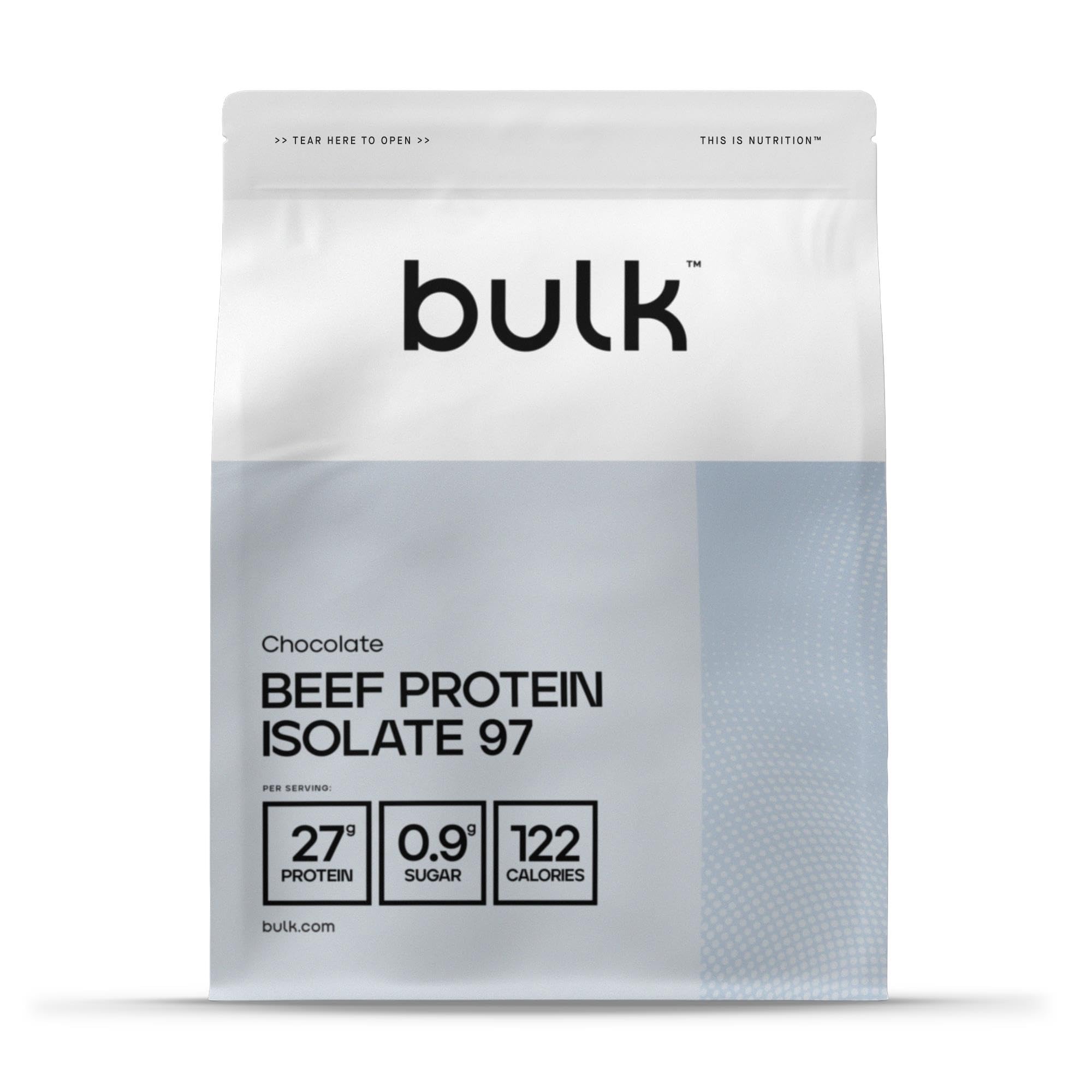 Bulk Beef Protein Isolate 97, Protein Shake, Chocolate, 2.5 kg, 83 Servings, Packaging May Vary