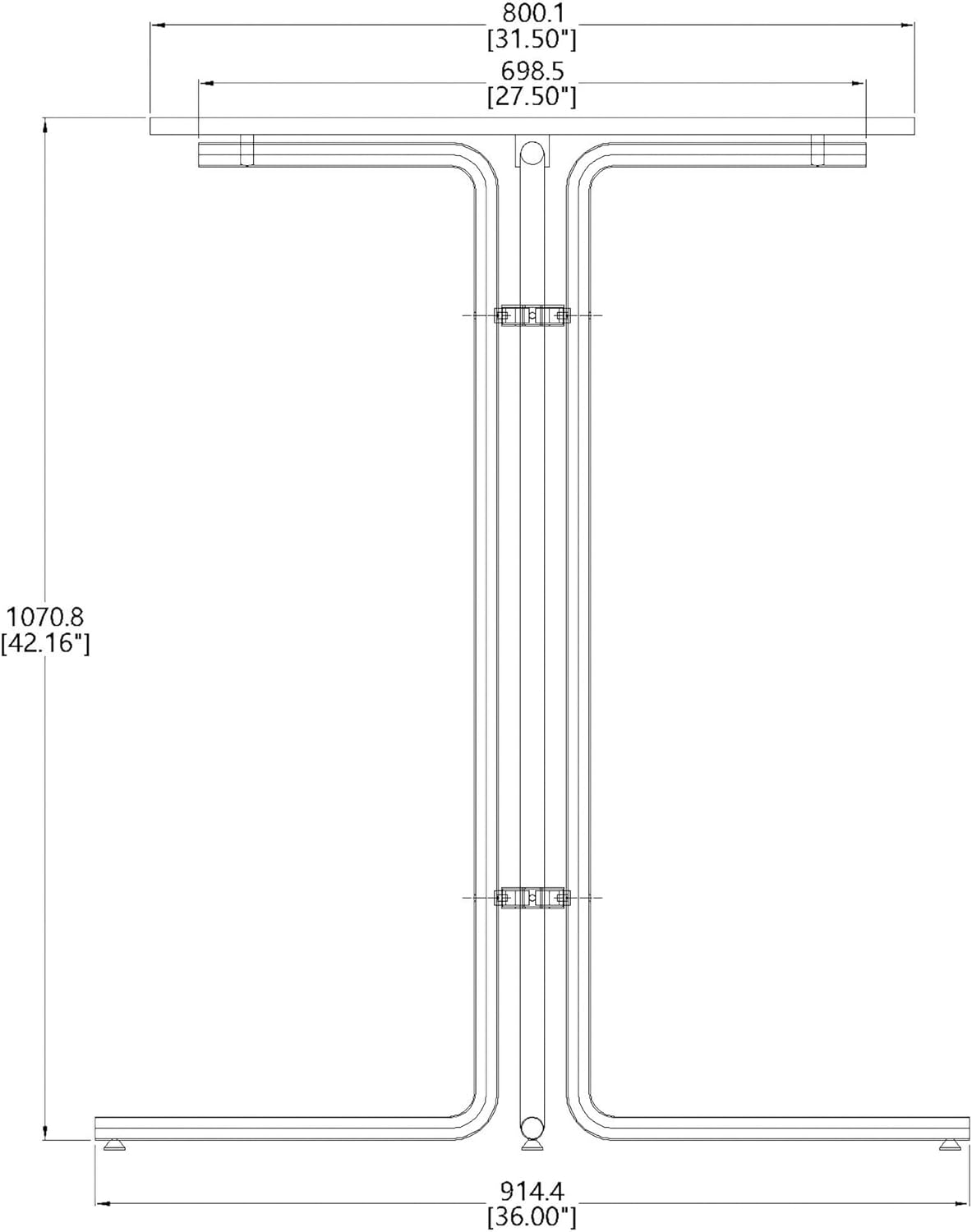 FixtureDisplays® 31.5" Diameter 42" Tall Cocktail High Table Easy Fold Black Party Tradeshow Mobile Desk 119990-NPF