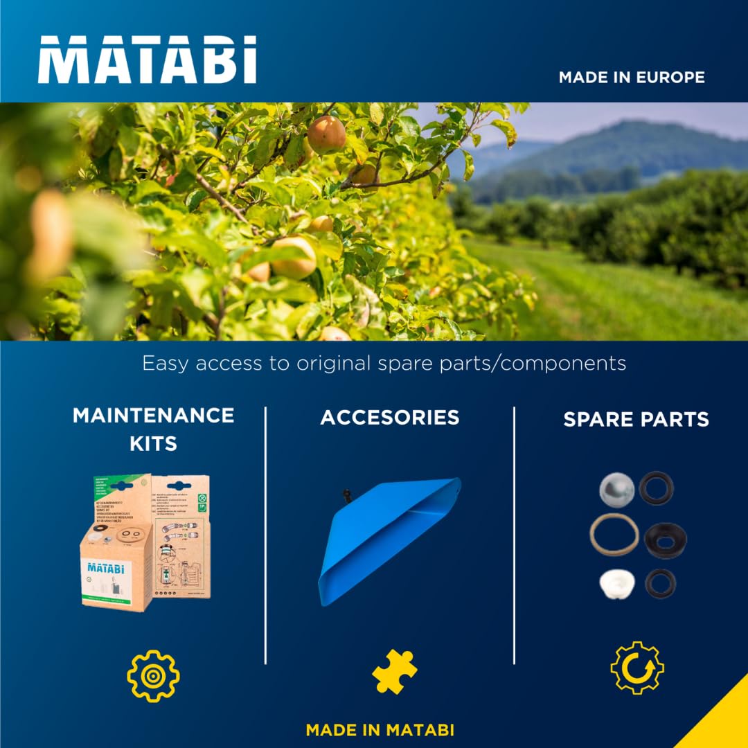 Matabi – Ręczny opryskiwacz Evolution 12 – 12 l – stal nierdzewna – zestaw dysz – profesjonalny – ergonomiczny – Hiszpania