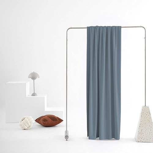 Miniatura 5 de Cortinas de terciopelo de piedra pizarra para sala de estar, cortinas gruesas y pesadas para puertas corredizas de patio, paneles de privacidad para