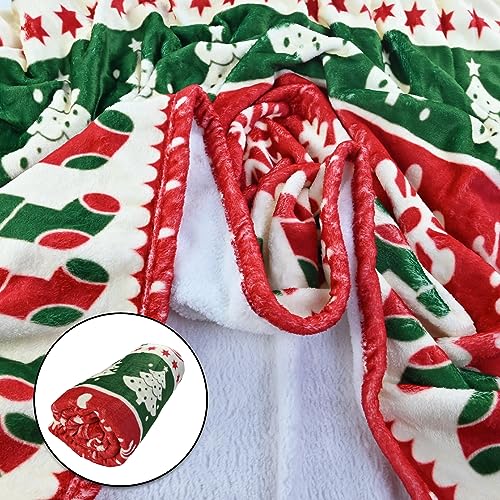 UGZDEA Christmas Blanket 150x200cm, Christmas Sofa Blanket, Soft Warm Winter Fleece Christmas Blanket for Adults and Kids (A - Image 4