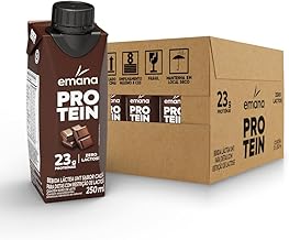 Emana Protein Bebida Proteica Sabor Cacau Sem açúcar - 12 Unidades de 250ml