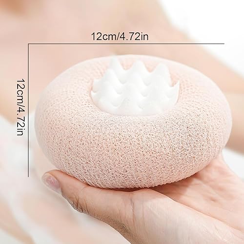 Miniatura 6 de Pelota de baño con ventosa de girasol súper suave, esponjas de baño 2 en 1 mejoradas 2 en 1 para mujeres en ducha, esponja con infusión de gel de