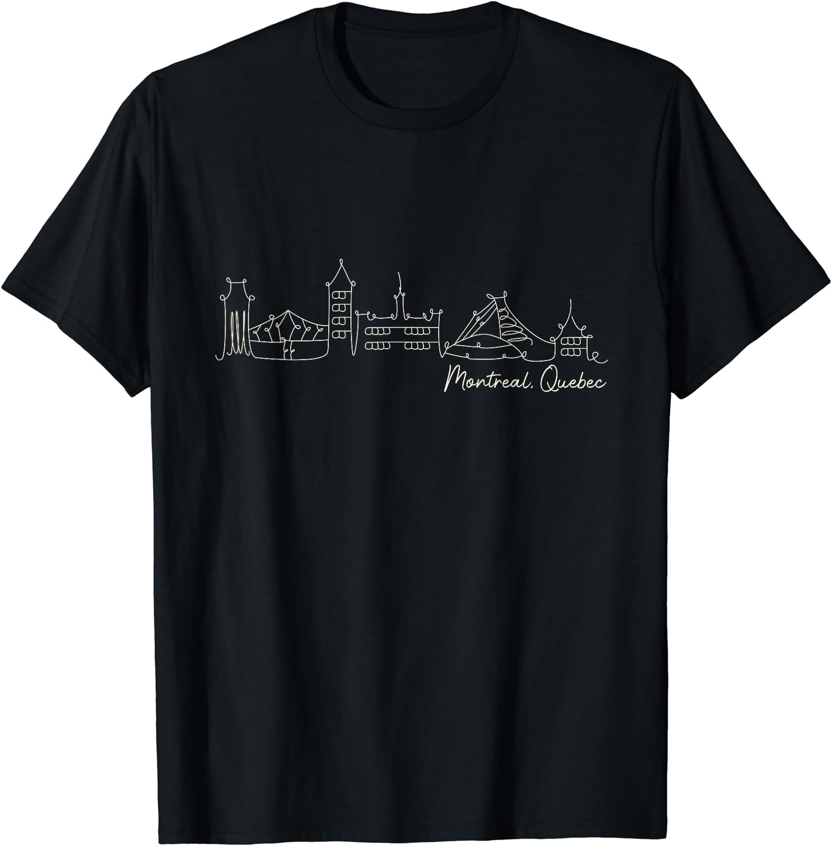 Family Heritage GiftsSignature Montreal City Skyline - Quebec Canada Souvenir T-Shirt