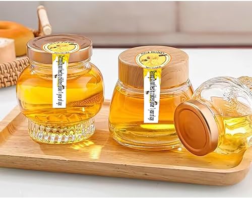Miniatura 4 de Calcomanías de miel a prueba de manipulaciones para tarros de miel, etiquetas de miel natural de 1.5 x 4 pulgadas (paquete de 500)