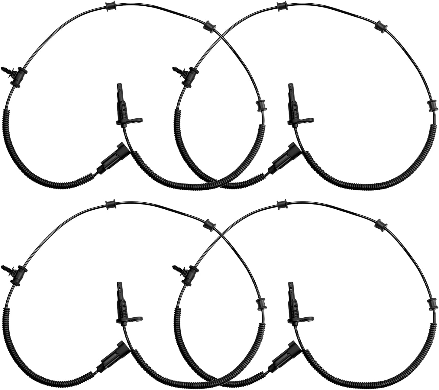 ABS Wheel Speed Sensor Front Rear Compatible with Dodge Ram 1500 2013 2014 2015 2016 2017 2018 2019, 1500 Classic 19(3.0L 3.6L 3.7L 4.7L 5.7L), 68053861AB 68053861AC 68053861AD 68231044AB