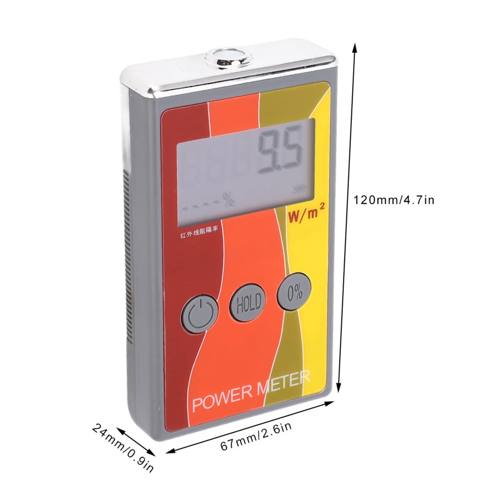Medidor de Potencia IR LS122 Medidor de Prueba de Radiación Infrarroja Fuente de Luz Infrarroja Portátil Detector de Rechazo IR de Luminancia 0-40000W/㎡