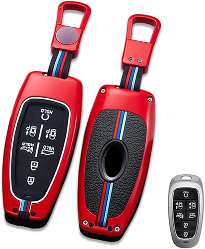 Funda de aleación de zinc compatible con Hyundai Sonata Santa fe Tucson 2020-2023 llave inteligente de entrada sin llave