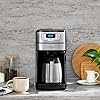 Cuisinart Automatic Grind & Brew 10-Cup Coffee Maker with Blade Grinder, Programmable Coffee Machine Glass Carafe with 1-4 Cup Setting, Brew Pause, Grind-Off Option, DGB-450NAS, Black/Stainless Steel
