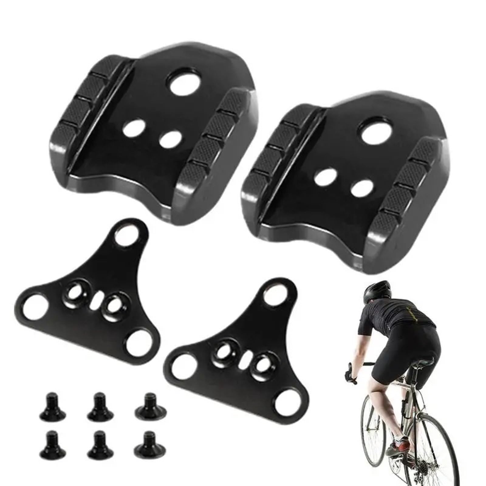 Piastra di bloccaggio per Pedali MTB e Bici da Strada, Adattatore per Scarpe SPD, tacchette per SPD H51/SH56, Supporto Antiscivolo stabilizzante.