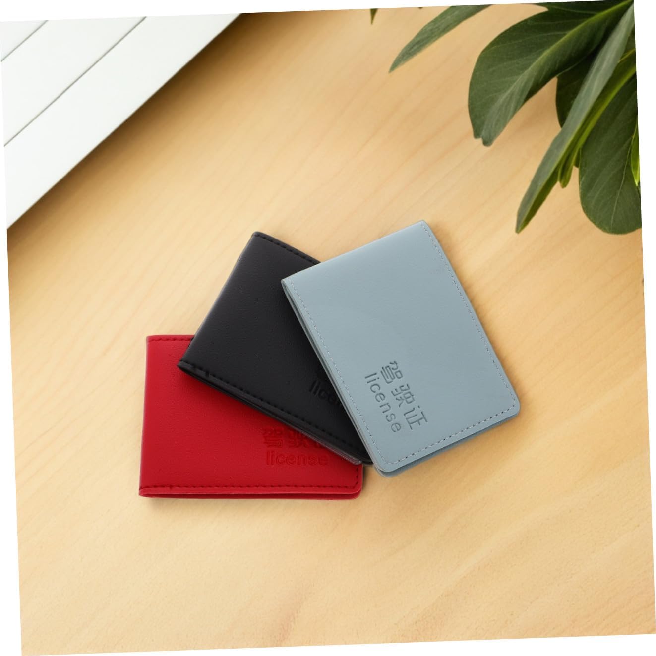 BESTYASH 3pcs Driver License and Vehicle Registration Holder Faux Document Wallet for Car Travel and Everyday Use Stylish Auto Accessories for Men and Women