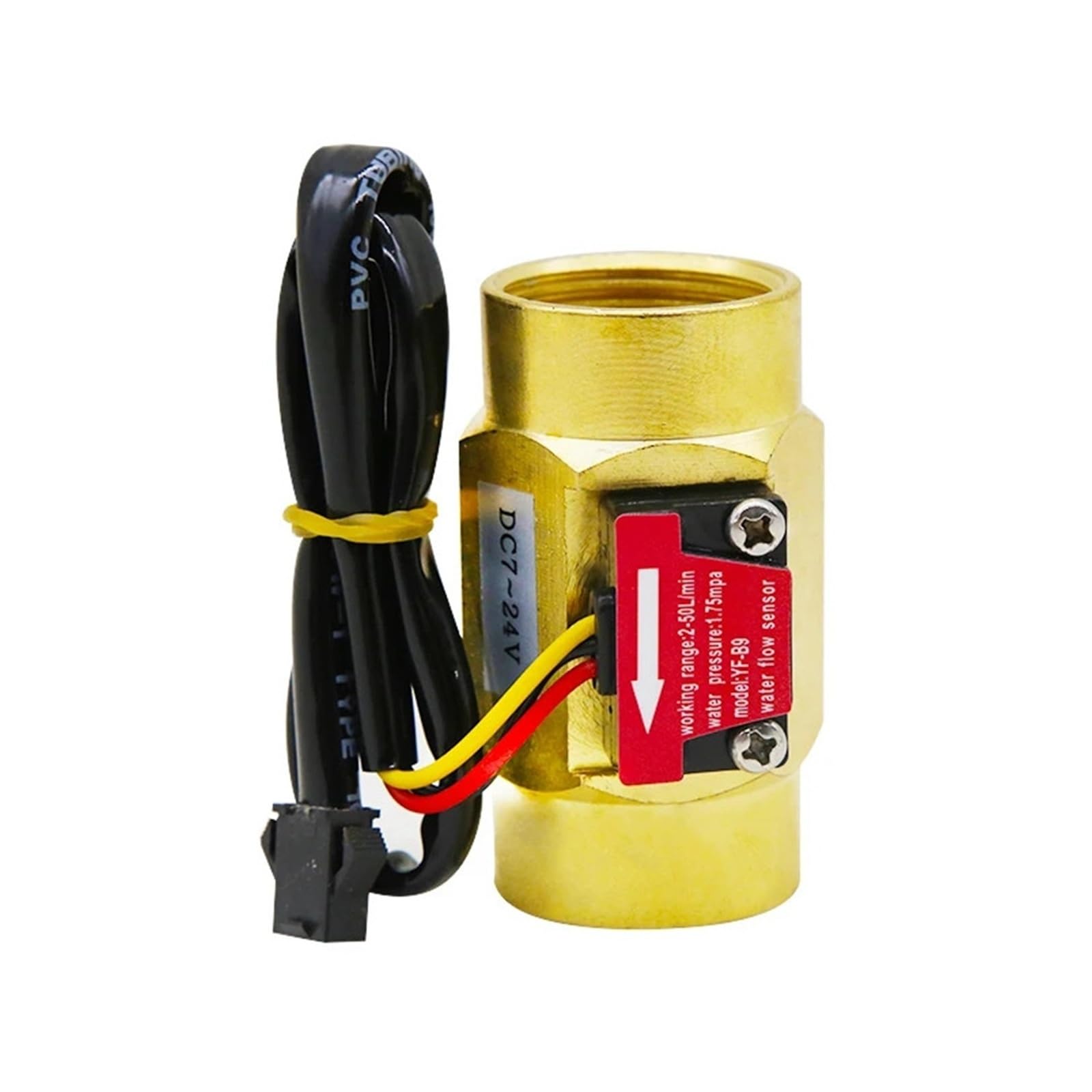 SDGBCXD flow meter, DN20 3/4" Water Flow Sensor Brass Internal Thread 1.75MPa Flowmeter DC5~18V