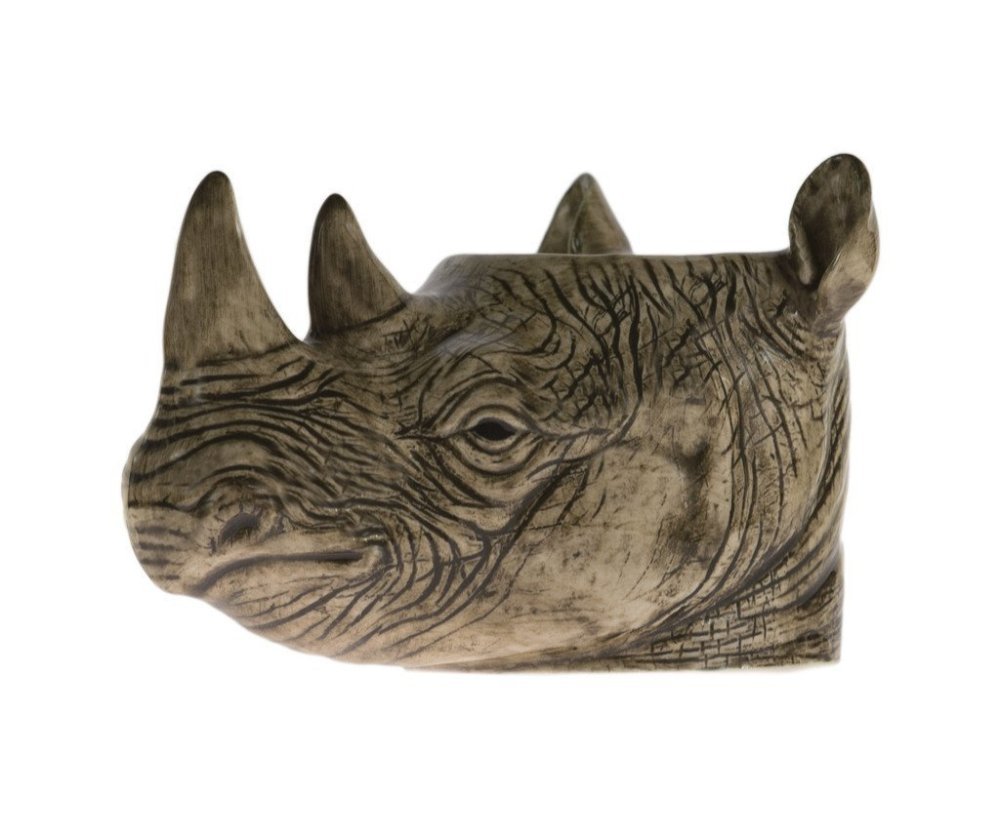 Quail Naturalistic Rhino Face Colors Ceramics - Rhino Face Egg Cup