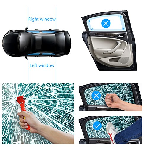 VicTsing 2 Pack Car Safety Hammer, Emergency Escape Tool with Car Window Breaker and Seat Belt Cutter, Life Saving Survival Kit - Thumbnail 7