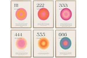 Aura Angel Numbers Poster Sets for Room Aesthetic
