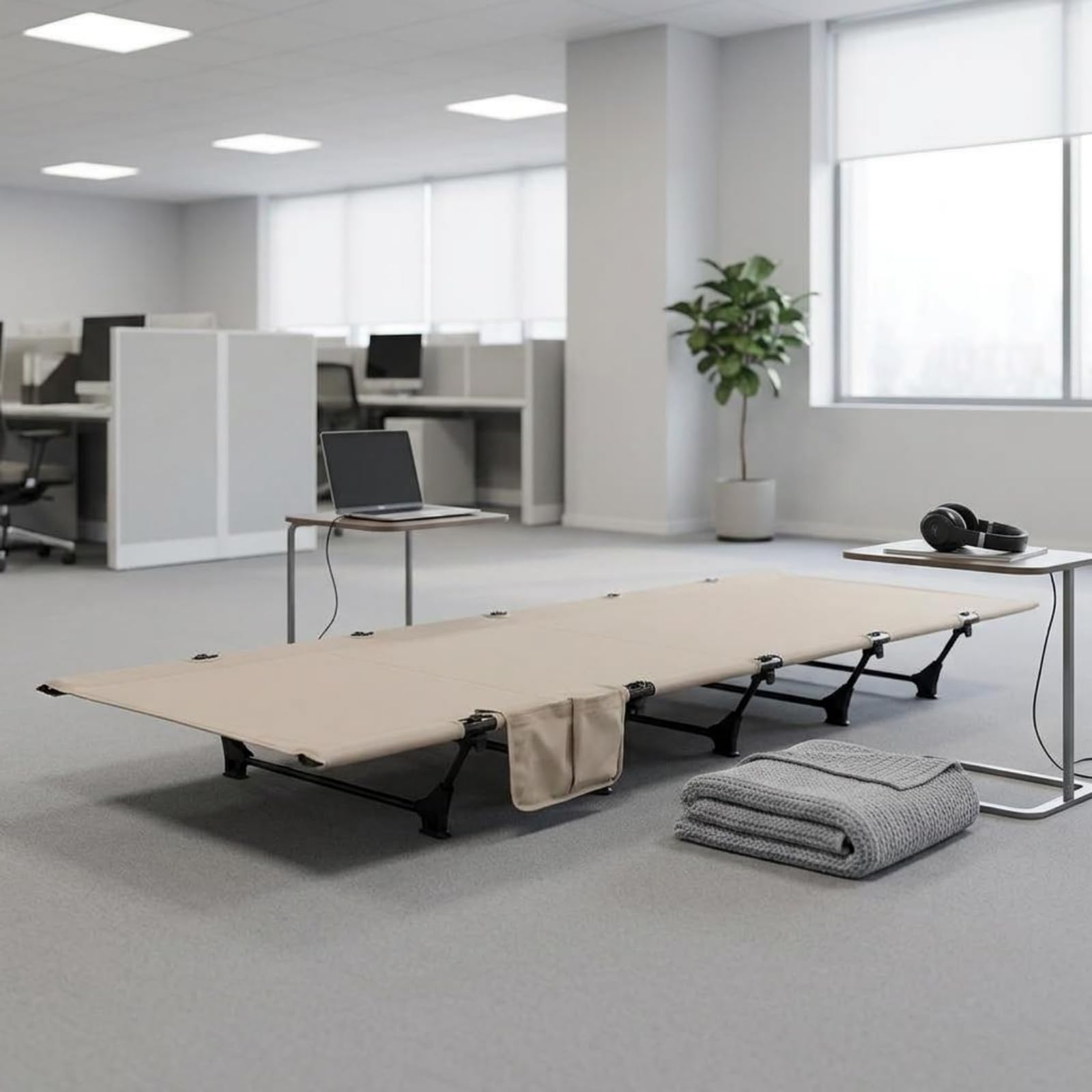 Gralara Letto da Campeggio Portatile Pieghevole Culla Lettino Rialzato Largo 65 Cm Struttura Robusta in Alluminio Carico 150 Kg Adatto a Campeggio Relax in, Nero