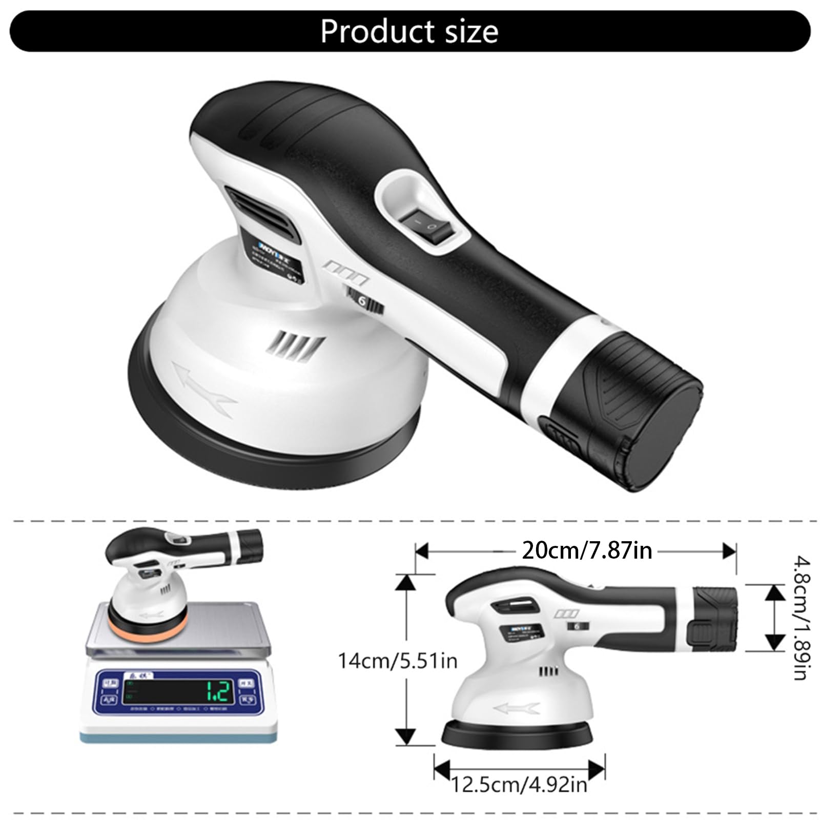 Juego de pulidor eléctrico para coche, 3200 – 6600 rpm, pulidora variable para muebles de suelo, juegos de tampones de batería de cerámica