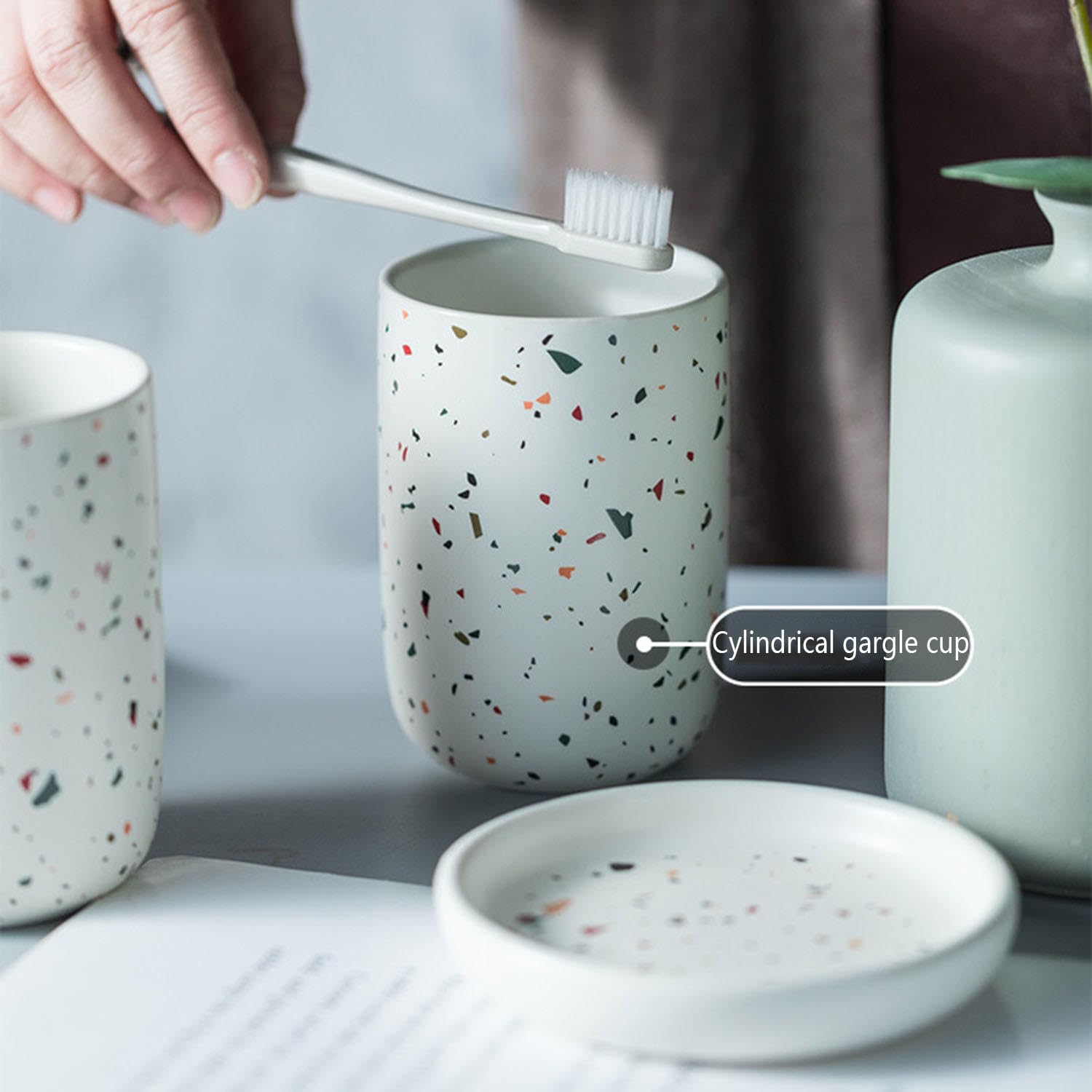 VINGAA Set di accessori da bagno in ceramica, set di accessori da
