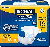 Fralda Bigfral Derma Plus Noturna Economica G 16 Unidades