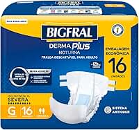 Fralda Bigfral Derma Plus Noturna Economica G 16 Unidades