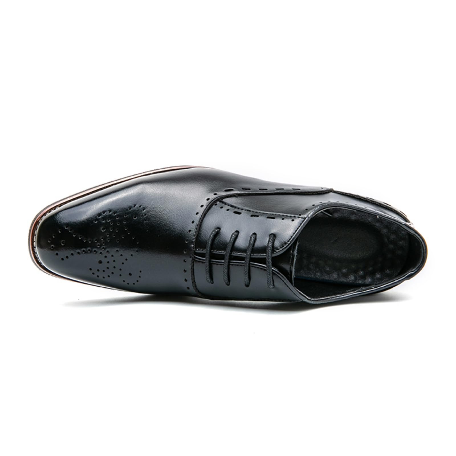 Buty Oxford męskie skórzane buty typu brogsy sznurowane