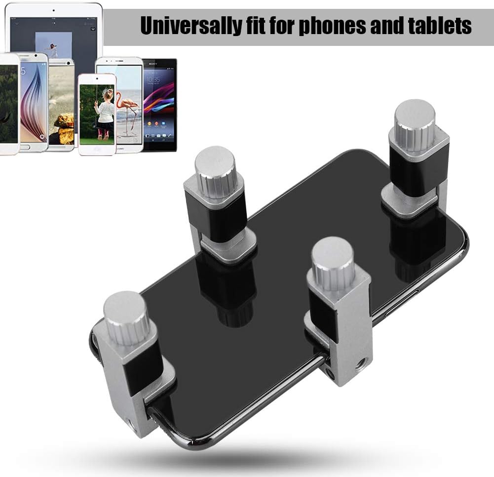 Phone Screen Clip, LCD Screen Fastening Securing Clip Clamp Rubber + Aluminum Alloy Fixture Repair Tool for Phones and Tablets(8PCS)