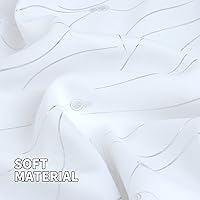 Vista 160 de BGment Room Darkening Curtains 95 Inches Long, Grommet Thermal Insulated Blackout Curtains with Wave Line and Dots Printed for Bedroom, 2 Panels