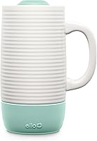 Ello Jane 18oz Ceramic Travel Mug with Handle, Splash-Resistant Lid & Built-in Coaster - BPA-Free, Dishwasher Safe for Coffee & Tea