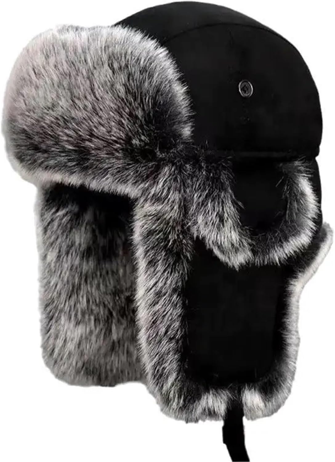 Adult Furry Trapper Hat with Earflaps Winter Warm Thicken Ear Flaps Windproof Coldproof Cycling for Cold Weather