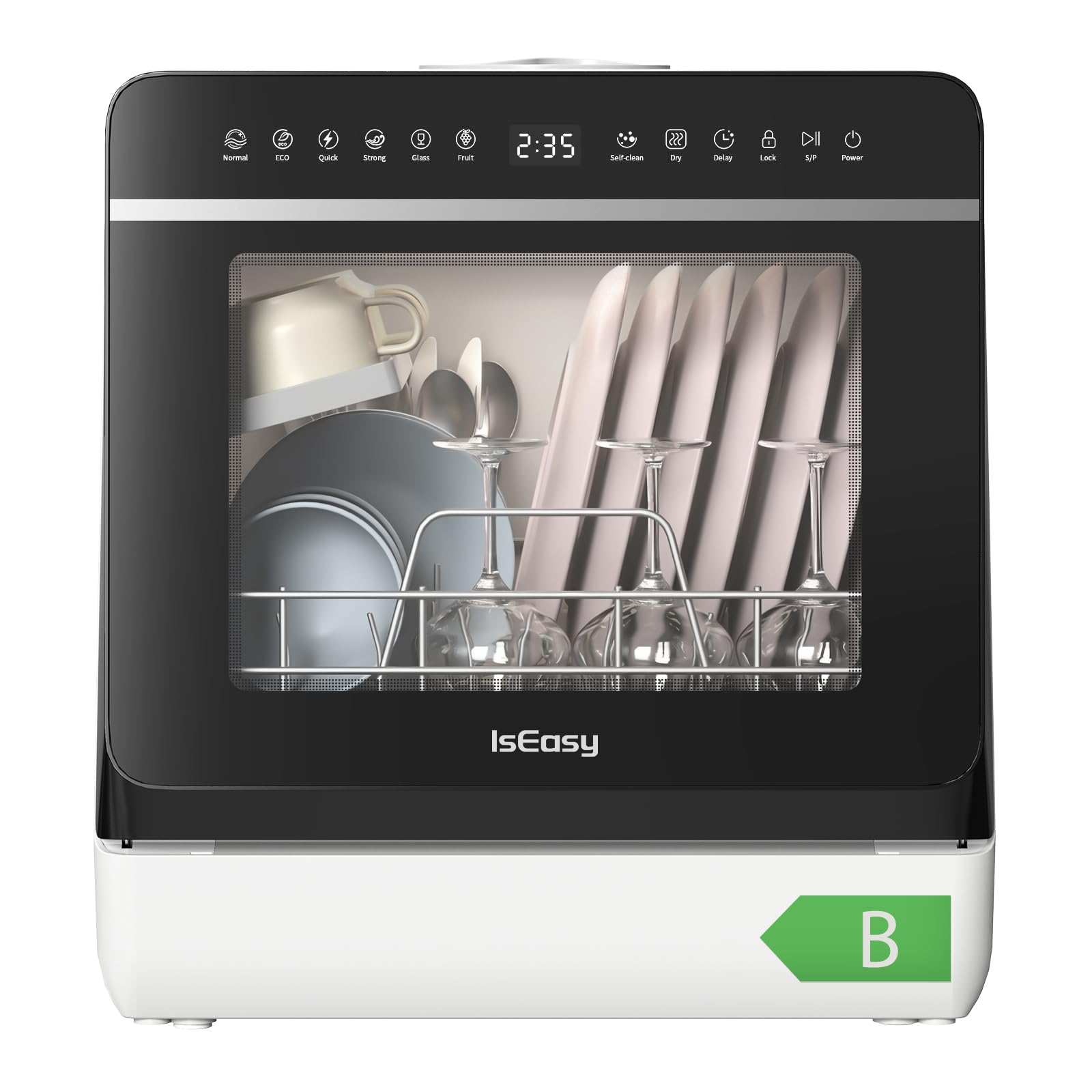 IsEasy Mini Lavavajillas de Encimera 5L sin Instalación, 3 Cubiertos
