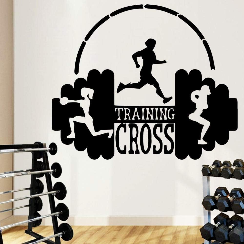 Lustiges Training Cross Sport Wandkunst Aufkleber Aufkleber Pvc