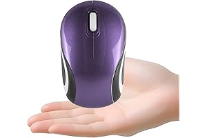 Elec Space Mini Small Wireless Mouse for Kids Children Aged 3-7 Child Portable Mouse Purple