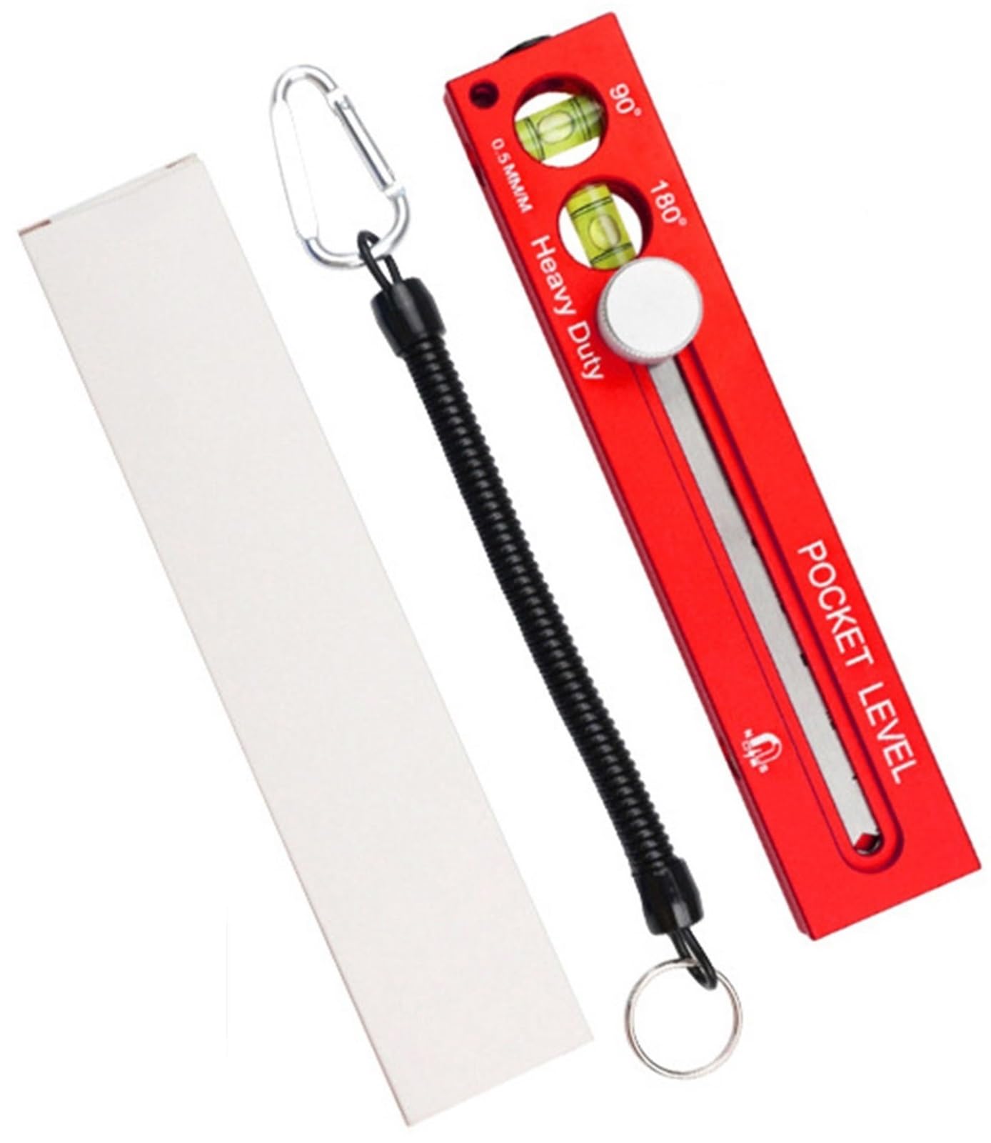 Adjustable Woodworking Leveling Marking Ruler, Multifunctional Marking Level Ruler,4-Inch Multi-Angle with 90° & 180° Spirit Levels,for Woodworking,Carpentry & DIY(Red)