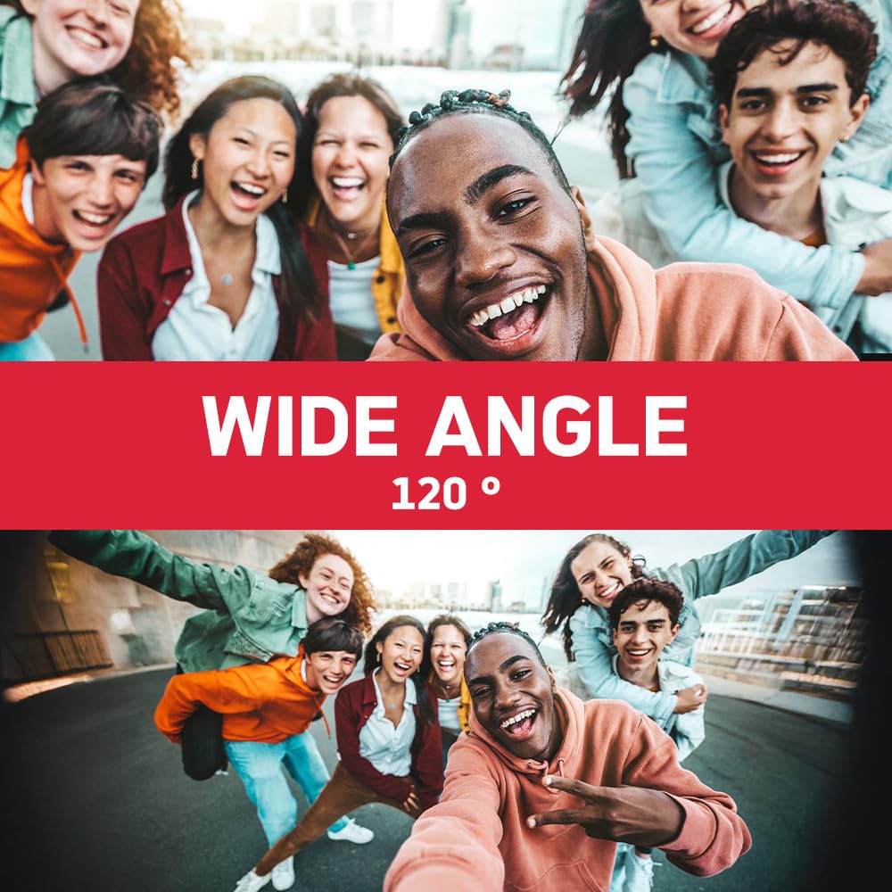 AGFA Photo Gimbal Realimove MC3X - Caméra Stabilisateur 3 Axes 4K Ultra HD, Écran Tactile Rotatif 3,5", 20 MP, Suivi de Visage, Vision Nocturne, Grand Angle 120°, Wi-FI, Autonomie 170 Min - Noir