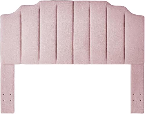 Vista 49 de 24KF - Cabecera con tapiz capitoné de terciopelo, diseño moderno de canales verticales y tablero curvo, para cama King/California King, gris oscuro