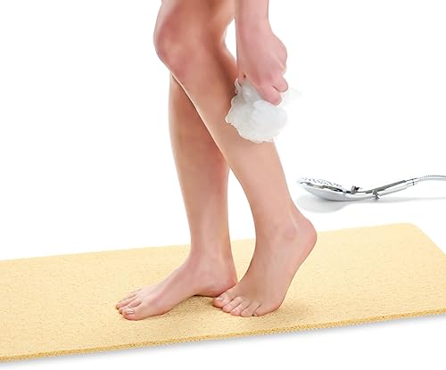 Miniatura 122 de Tapete de ducha antideslizante para bañera – Tapete de baño de lufa para baño – Tapete de baño de 40 x 16 – Tapete de baño antideslizante Gris,Aqua