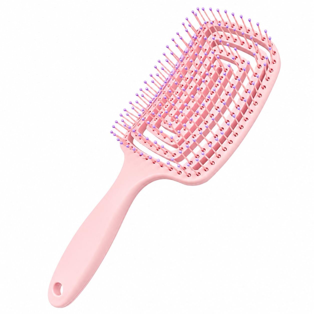 Viral Comb 3D Curved Vented Hair Brush 1 Pcs Hair Brush Anti Hair Fall Comb for Curly, Wavy & Straight Hair | Grooming, Straightening, Detangling Hair, Ideal for Men & Women (pink)-image-24