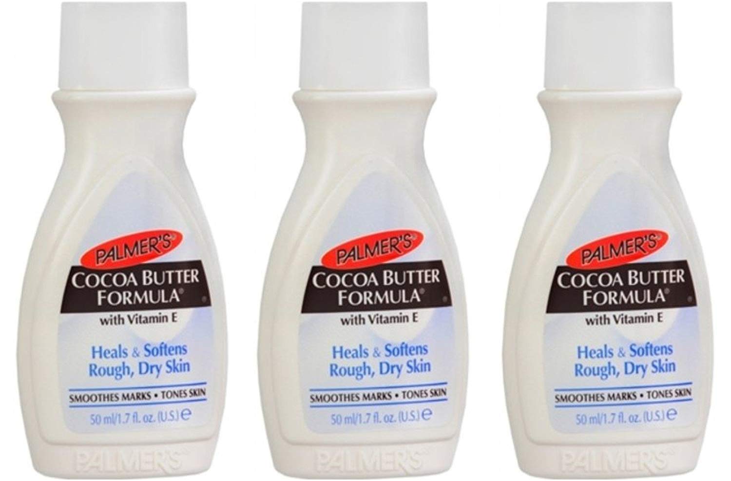 THREE Cocoa Butter Formula with Vitamin E - Heals & Softens Rough Dry Skin, 1.7 oz X3