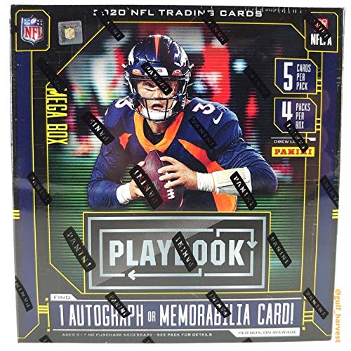 NFL Panini 2020 Playbook Football Trading Card MEGA Box [4 Packs, 1 Autograph OR Memorabilia Card!]