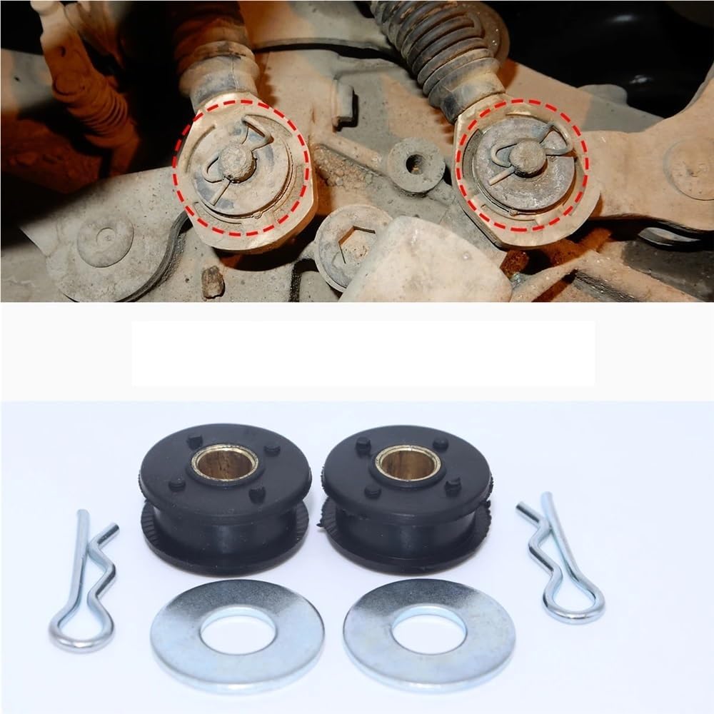 Transmission Cable Compatible With Toyota For Corolla For Avensis For Yaris Manual Gearbox Shift Cable Linkage Control Bushing Washer Cotter Pin Clip Replace(6pc-Bushing Kit)