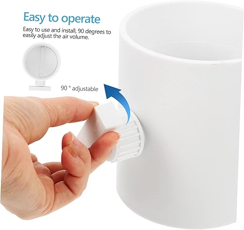 Miniatura 2 de Válvula de control de 4 pulgadas, manguera de ventilación para secadora de aire, inserto de conductos para campanas extractoras, ventilador manual