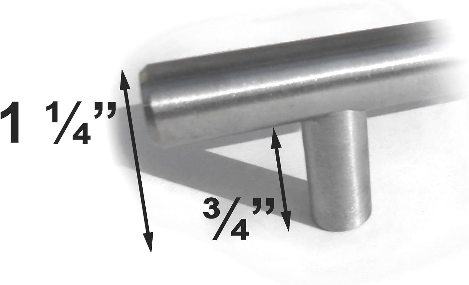 Celeste Bar Pull Modern Cabinet Handle Brushed Nickel Stainless Steel 12mm (3.75" Hole Spacing 6" Length)