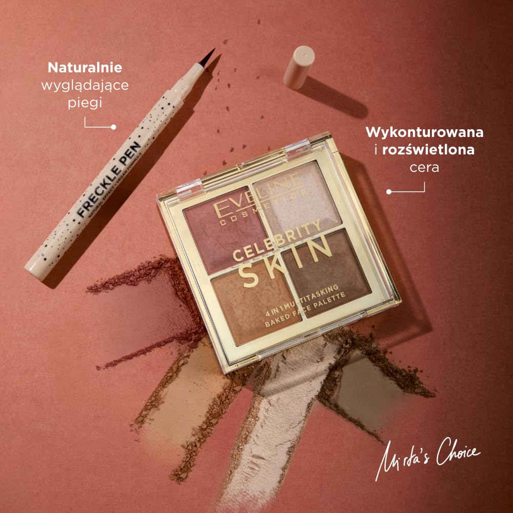 Eveline Cosmetics x Mirta Miler: Everyday Make-up Set Zestaw do makijażu (Lip Oil 04 Red, Glow Booster 01N Univeral Light)